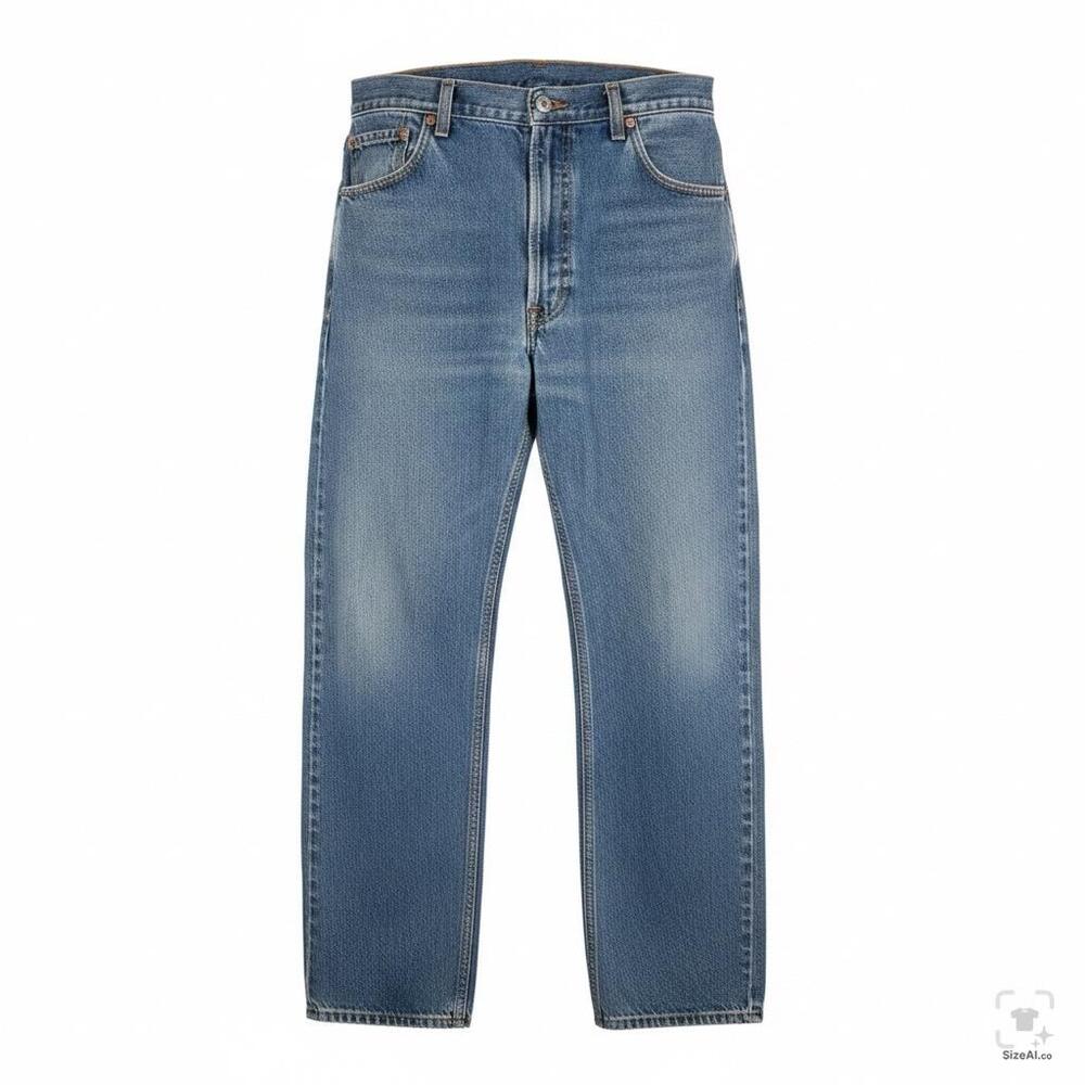 Levis 505 Jeans Mens 40x28 Regular Fit Blue Stonewash Denim Straight Leg USA